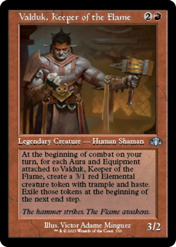 Valduk, Keeper of the Flame (Retro Frame) - 333 - Uncommon