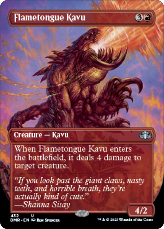 Flametongue Kavu (Borderless) - 432 - Uncommon