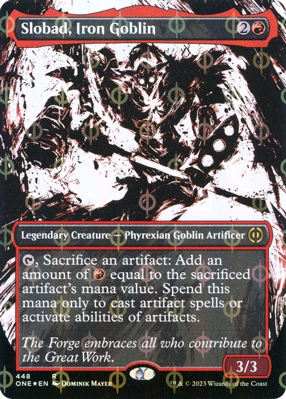 Slobad, Iron Goblin (Showcase) (Step-and-Compleat Foil) - 448 - Rare