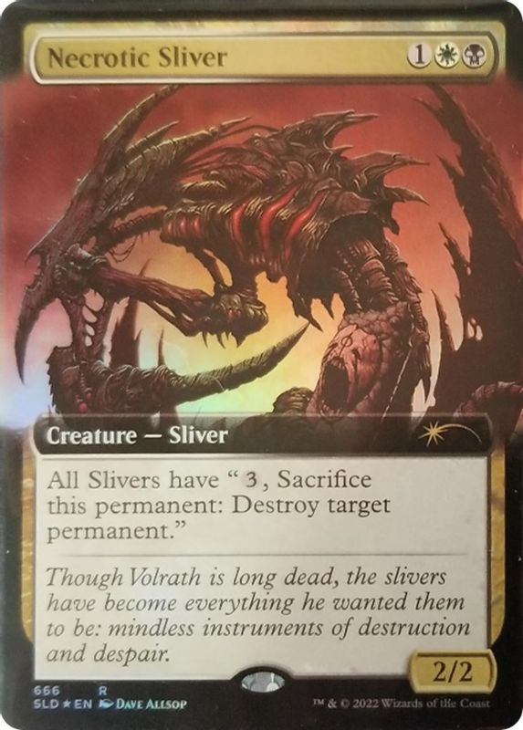 Necrotic Sliver (Extended Art) - 666 - Rare