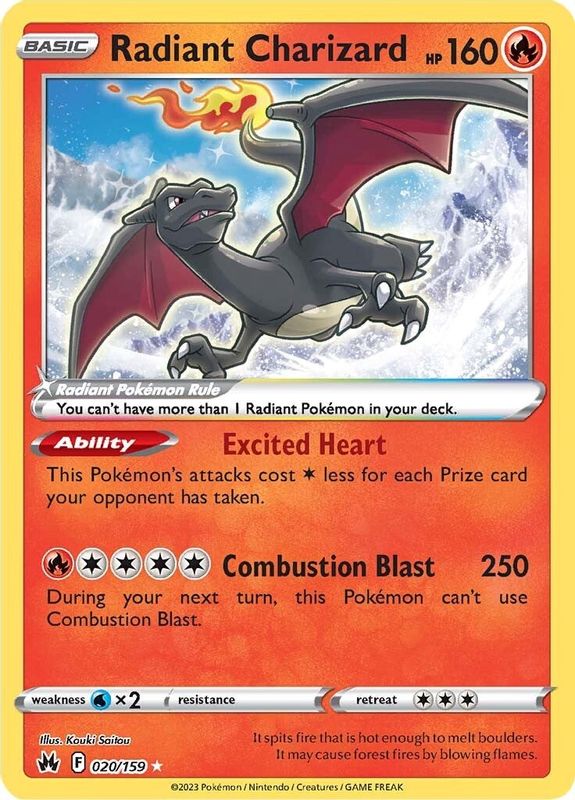 Radiant Charizard - 020/159 - Radiant Rare