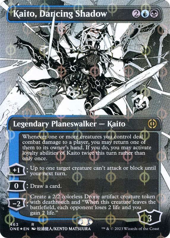 Kaito, Dancing Shadow (Borderless) (Step-and-Compleat Foil) - 463 - Rare