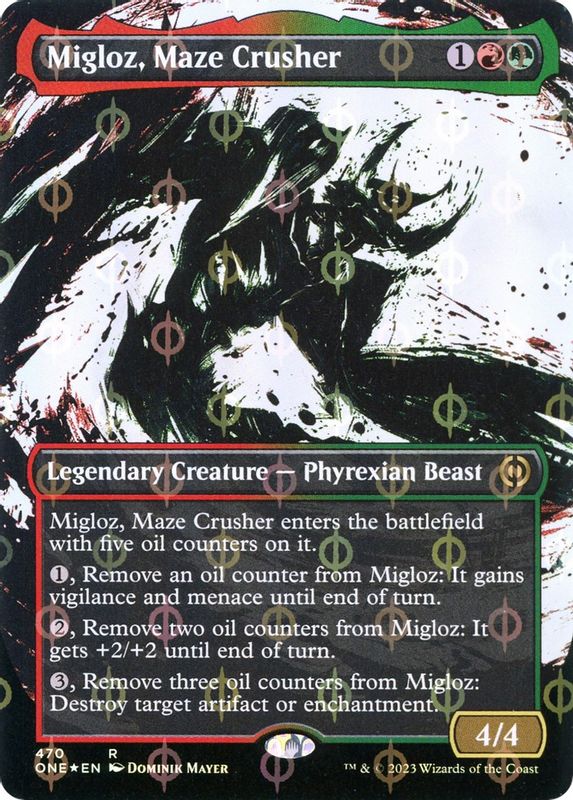 Migloz, Maze Crusher (Showcase) (Step-and-Compleat Foil) - 470 - Rare