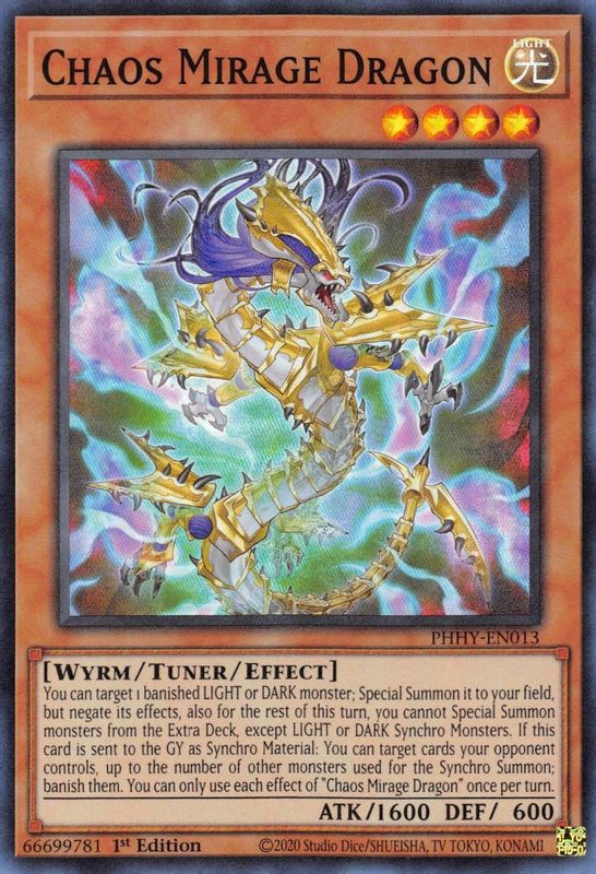 Chaos Mirage Dragon - PHHY-EN013 - Super Rare