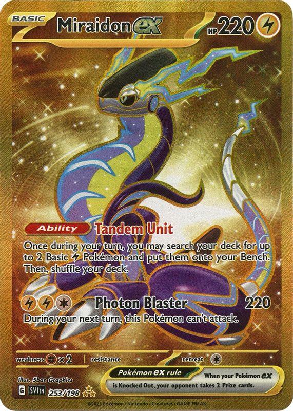 Miraidon ex - 253/198 - 253/198 - Hyper Rare