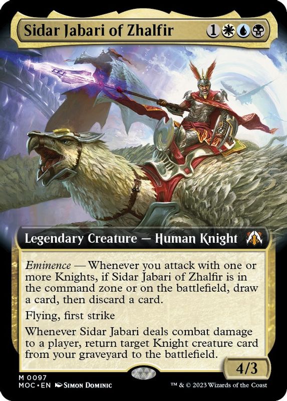 Sidar Jabari of Zhalfir (Extended Art) - 92 - Mythic