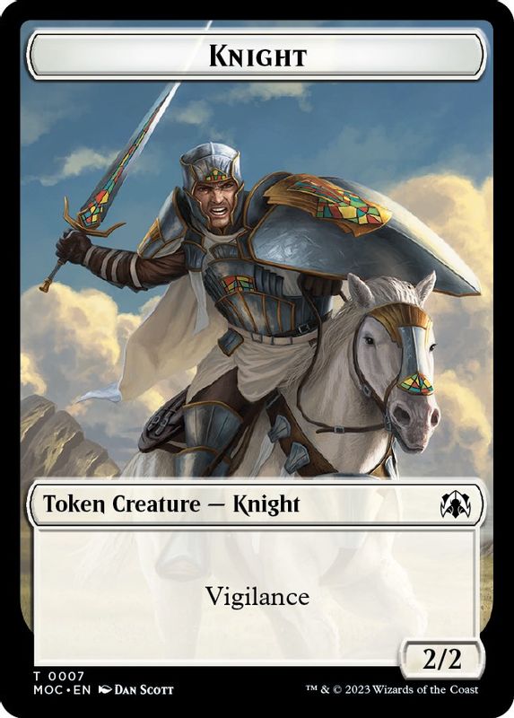 Knight (7) // Spirit (14) Double-sided Token - 14 // 7 - Token