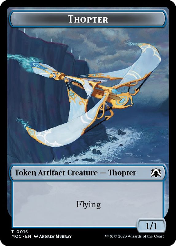 Thopter // Gold Double-sided Token - 16 // 36 - Token