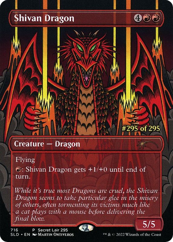 Shivan Dragon (Serial Numbered) - 716 - Promo