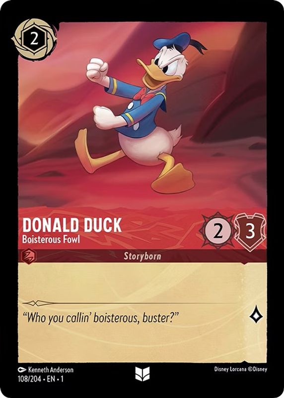 Donald Duck - Boisterous Fowl - 108/204 - Uncommon