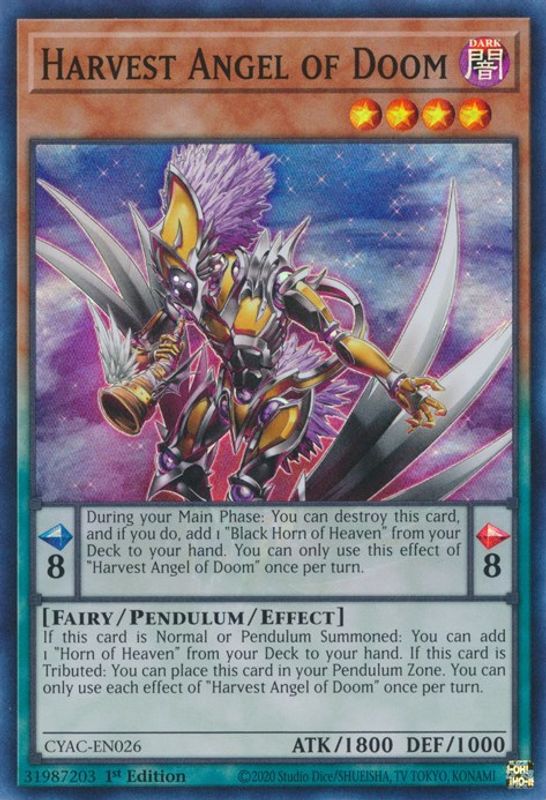 Harvest Angel of Doom - CYAC-EN026 - Super Rare