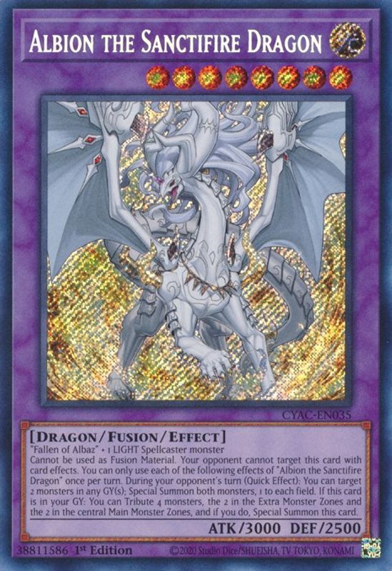 Albion the Sanctifire Dragon - CYAC-EN035 - Secret Rare