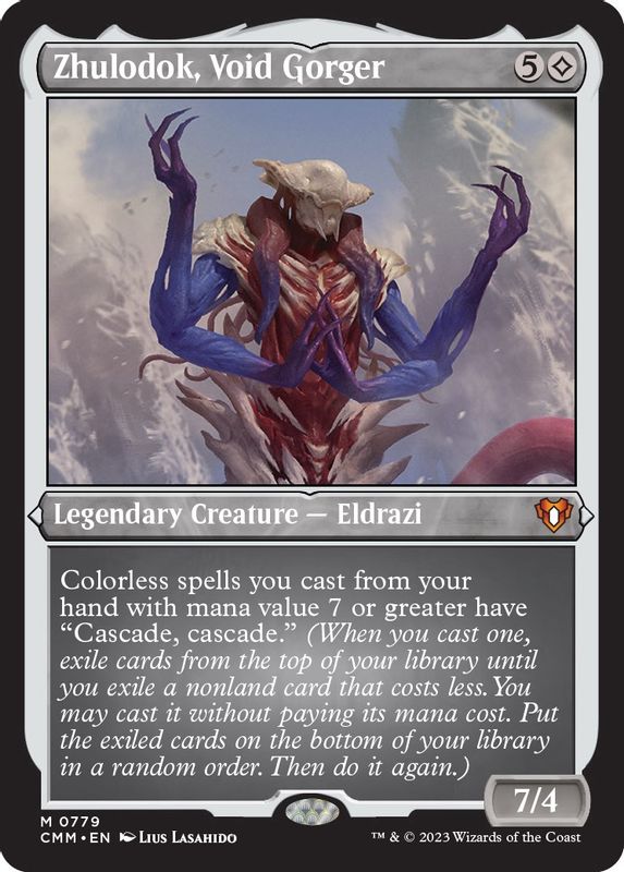 Zhulodok, Void Gorger (Display Commander) (Foil Etched) - Thick Stock - 779 - Mythic