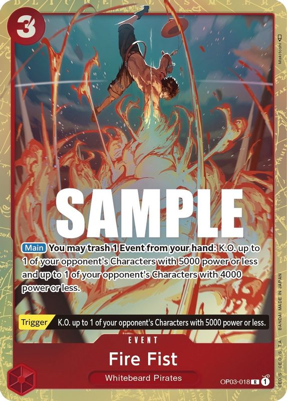 Fire Fist (Alternate Art) - OP03-018 - Rare