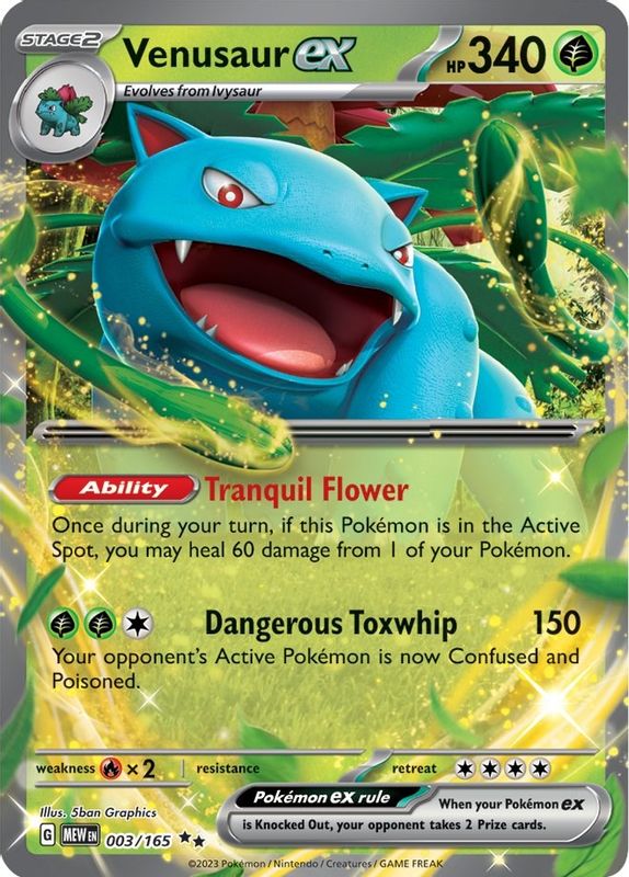 Venusaur ex - 003/165 - 003/165 - Double Rare