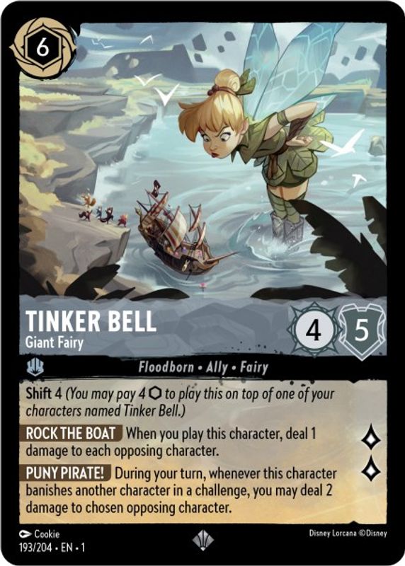 Tinker Bell - Giant Fairy - 193/204 - Super Rare