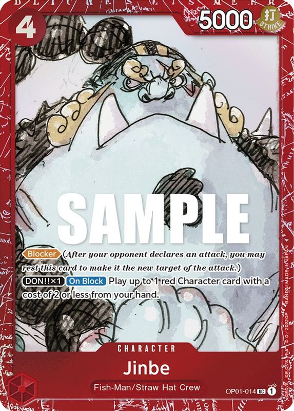 Jinbe (Premium Card Collection -ONE PIECE FILM RED Edition-) - OP01-014 - Uncommon (Pre-Order)