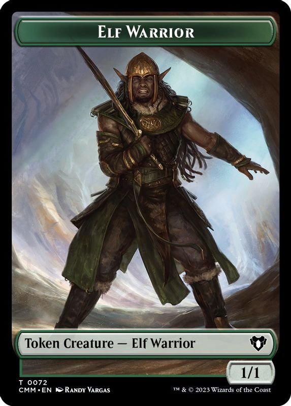 Elf Warrior // Cleric Double-Sided Token - 72 // 62 - Token