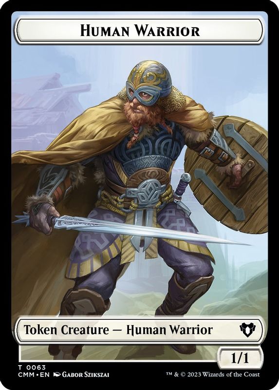 Human Warrior // Zombie Army Double-Sided Token - 63 // 69 - Token