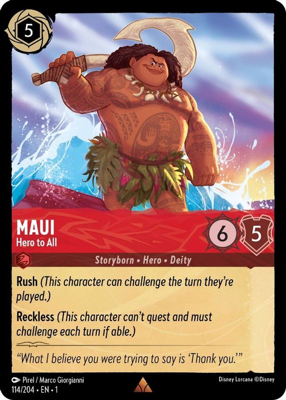 Maui - Hero to All - 114/204 - Rare