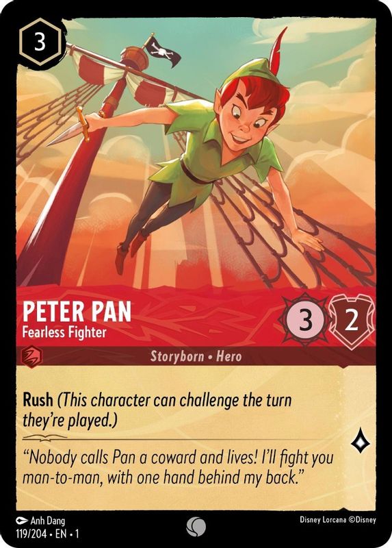 Peter Pan - Fearless Fighter - 119/204 - Common