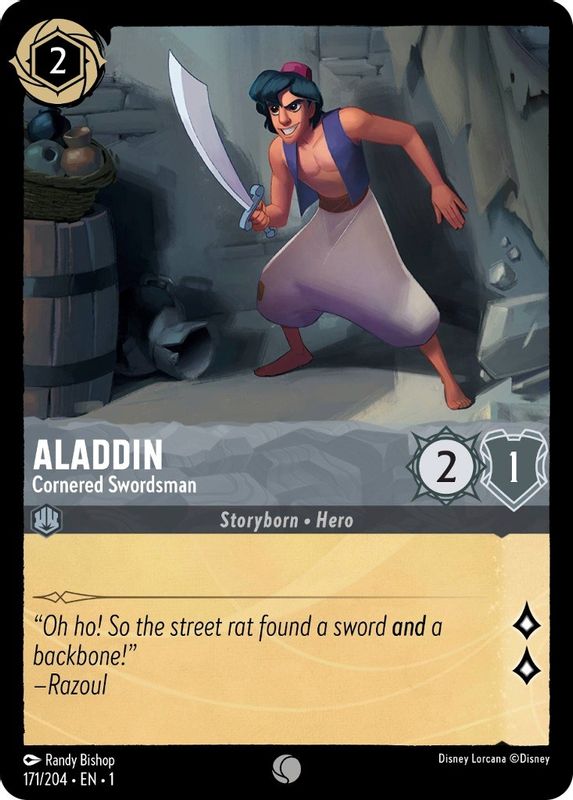 Aladdin - Cornered Swordsman - 171/204 - Common