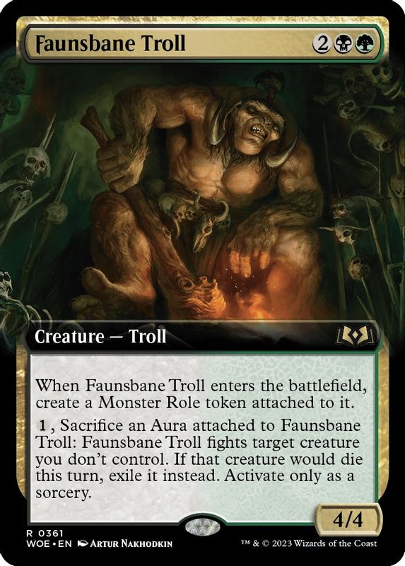 Faunsbane Troll (Extended Art) - 361 - Rare