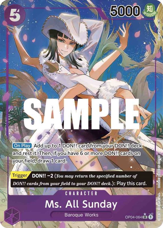 Ms. All Sunday (Alternate Art) - OP04-064 - Super Rare