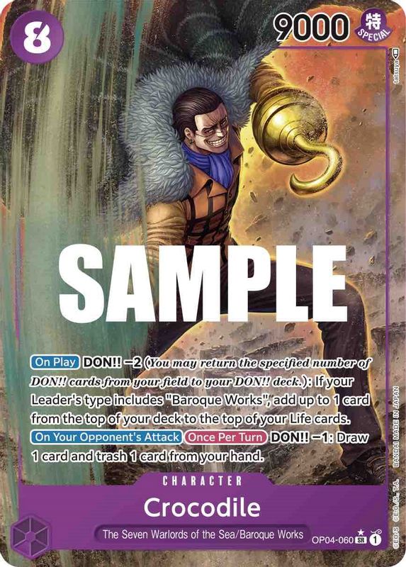 Crocodile (060) (Alternate Art) - OP04-060 - Super Rare