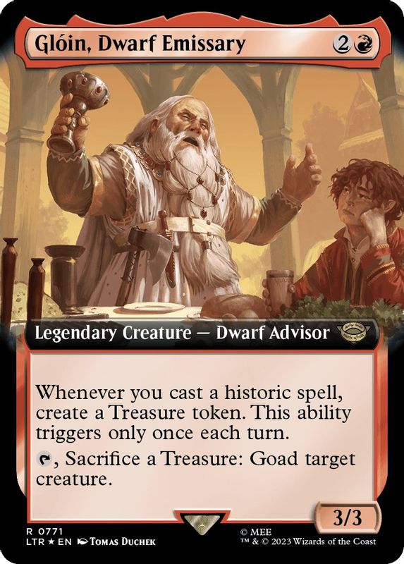 Gloin, Dwarf Emissary (Extended Art) (Surge Foil) - 771 - Rare