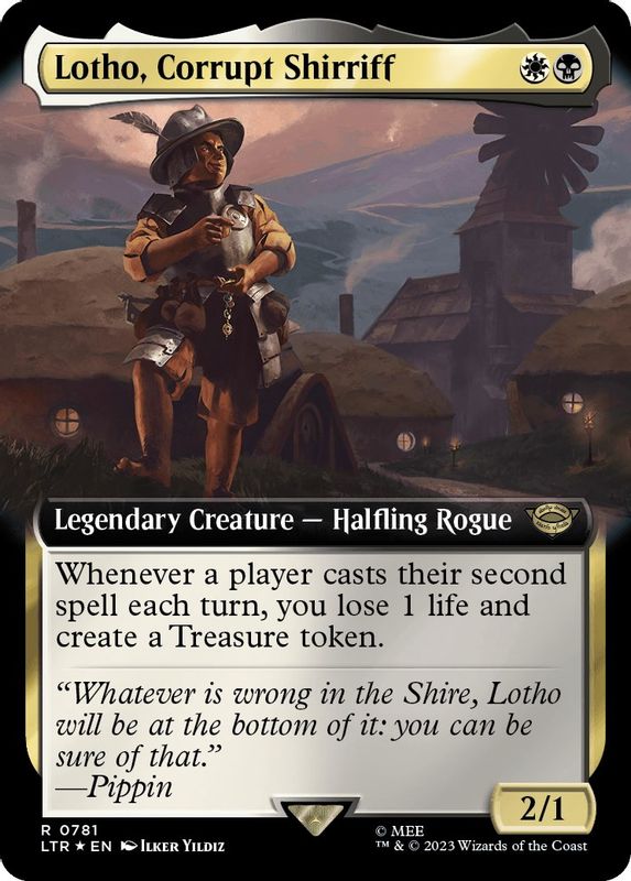 Lotho, Corrupt Shirriff (Extended Art) (Surge Foil) - 781 - Rare