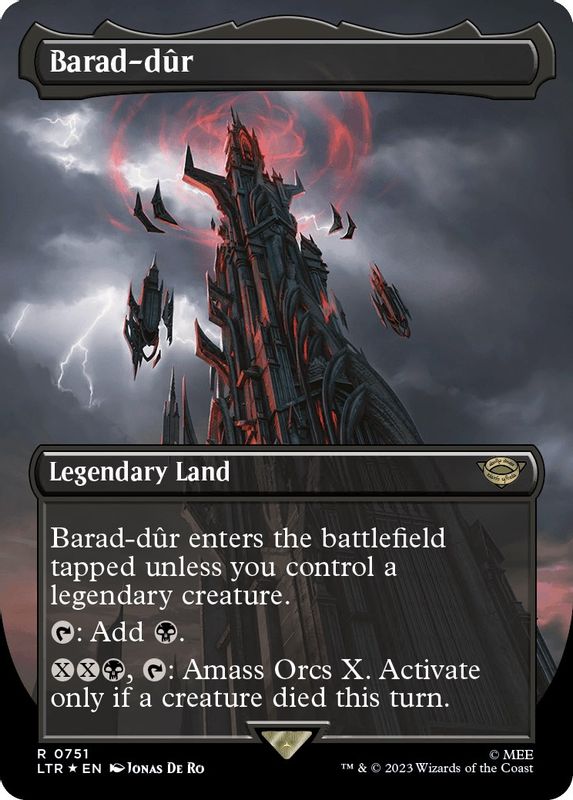 Barad-dur (0751) (Borderless) (Surge Foil) - 751 - Rare