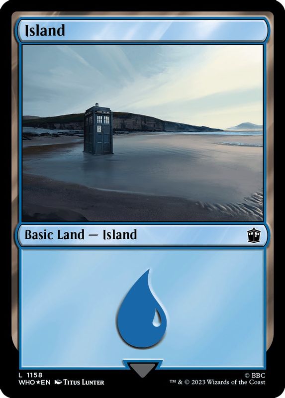 Island (1158) (Surge Foil) - 1158 - Land