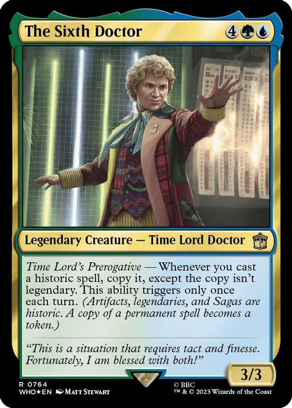 The Sixth Doctor (Surge Foil) - 764 - Rare