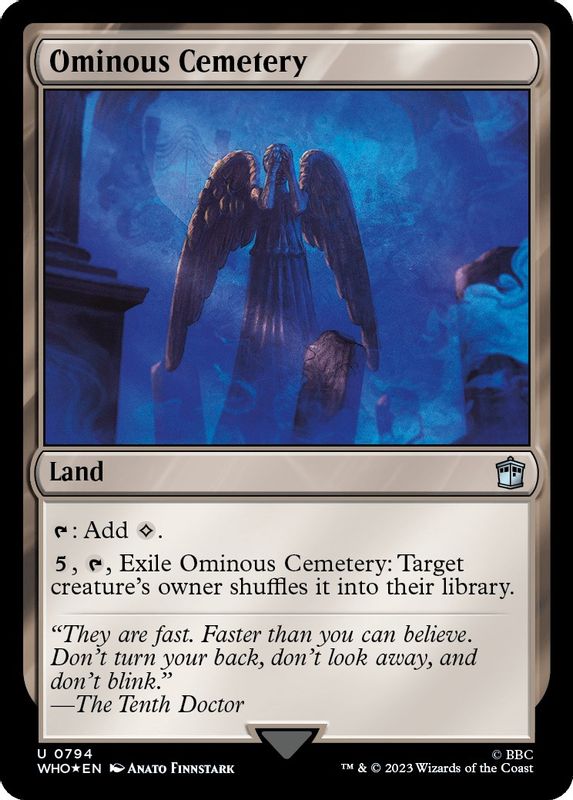 Ominous Cemetery (Surge Foil) - 794 - Rare