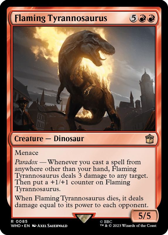 Flaming Tyrannosaurus - 85 - Rare