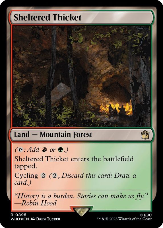 Sheltered Thicket (Surge Foil) - 895 - Rare