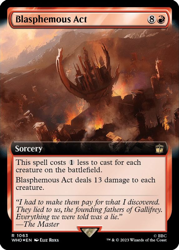 Blasphemous Act (Extended Art) (Surge Foil) - 1063 - Rare