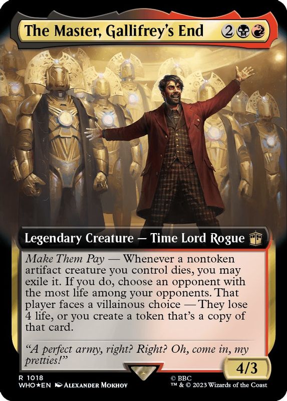 The Master, Gallifrey's End (Extended Art) (Surge Foil) - 1018 - Rare