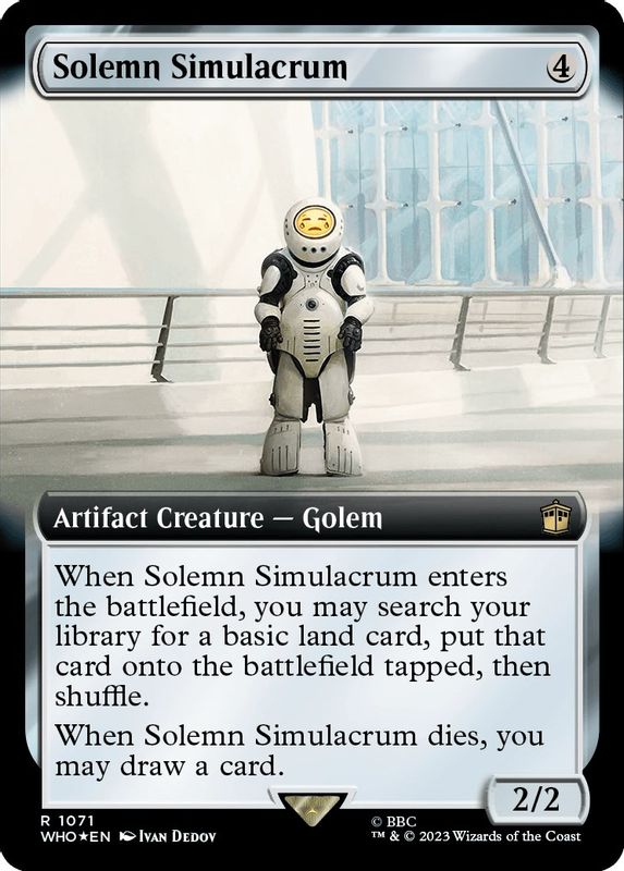 Solemn Simulacrum (Extended Art) (Surge Foil) - 1071 - Rare