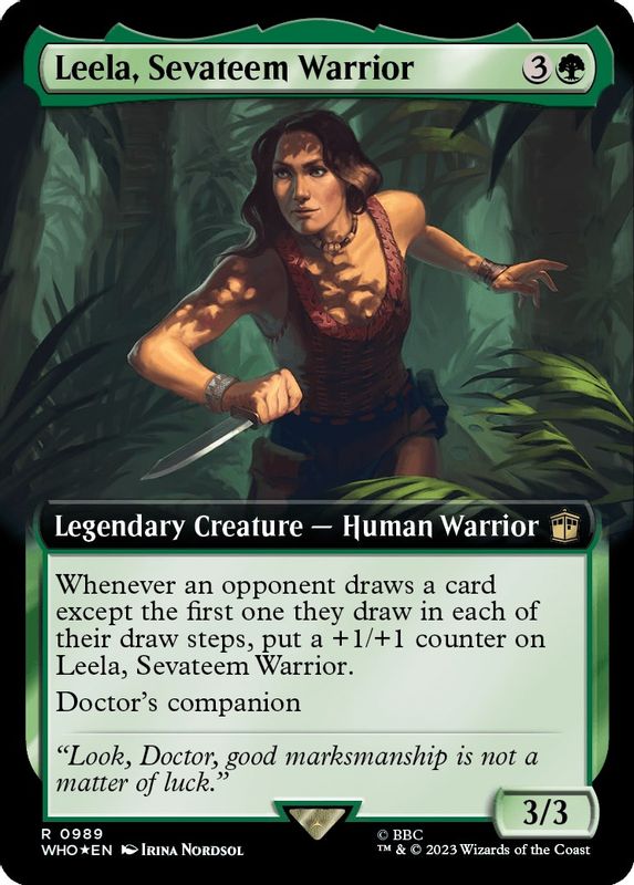 Leela, Sevateem Warrior (Extended Art) (Surge Foil) - 989 - Rare