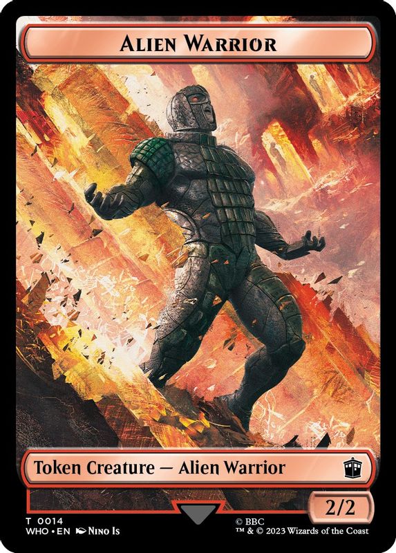 Alien Warrior // Food (0027) Double-Sided Token - 14 // 27 - Token