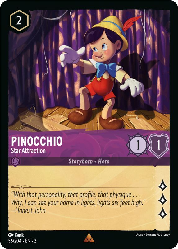 Pinocchio - Star Attraction - 56/204 - Rare