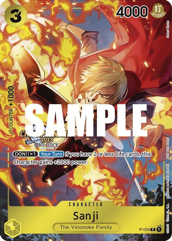 Sanji (CS 2023 Event Pack) - P-034 - Promo