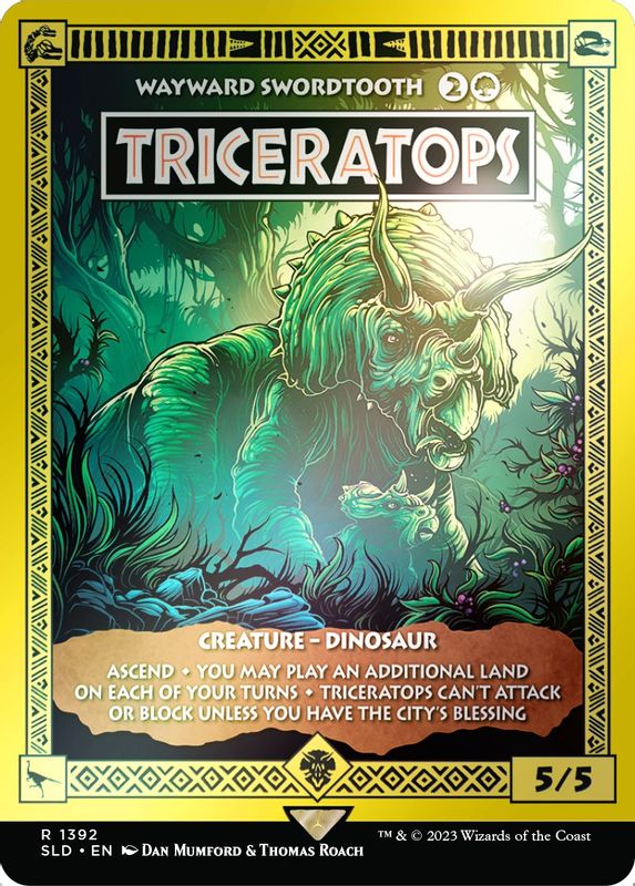 Triceratops - Wayward Swordtooth (Rainbow Foil) - 1392 - Rare