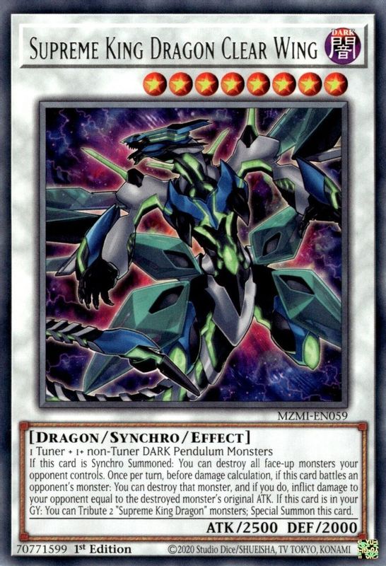 Supreme King Dragon Clear Wing - MZMI-EN059 - Rare