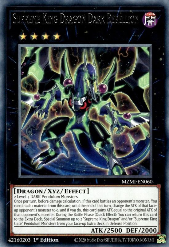 Supreme King Dragon Dark Rebellion - MZMI-EN060 - Rare