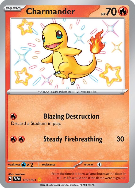 Charmander - 109/091 - 109/091 - Shiny Rare