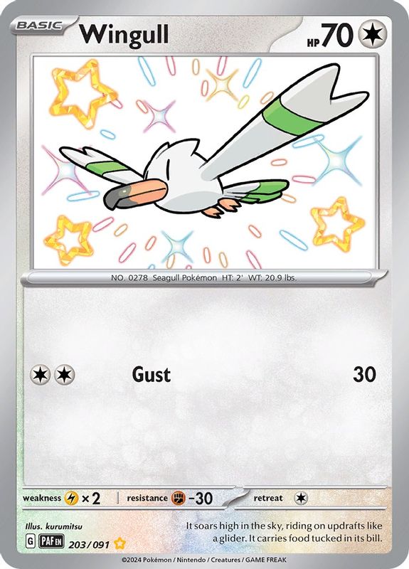 Wingull - 203/091 - Shiny Rare