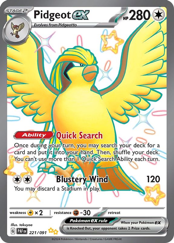 Pidgeot ex - 221/091 - Shiny Ultra Rare